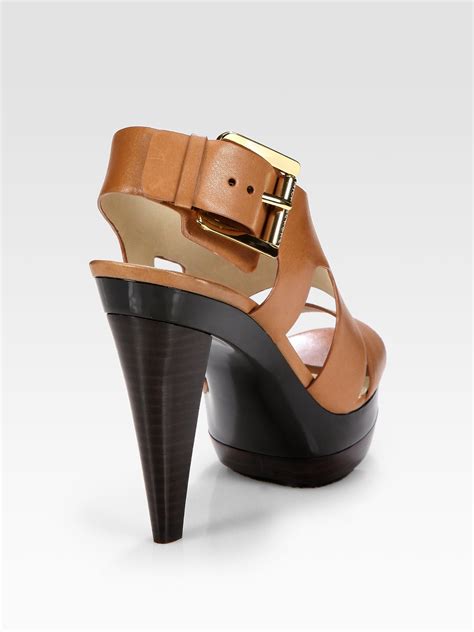 michael kors women dark brown booties|Michael Kors leather sandals.